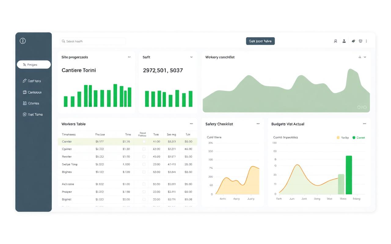 Dashboard AVIV di commessa per imprese di costruzioni